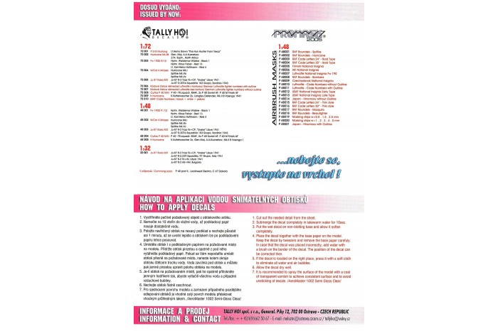 Decals - USAF Code numbers - 72010