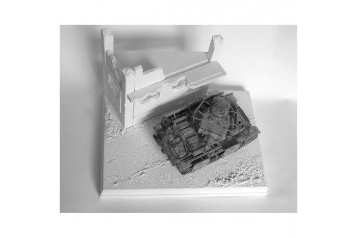 Destroyed house by the road - 3N18