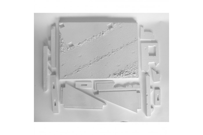 Destroyed house by the road - 3N18