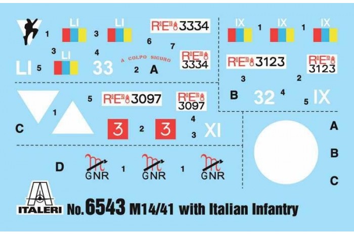 Model Kit tank 6543 - M13/40 with Bersaglieri (1:35)
