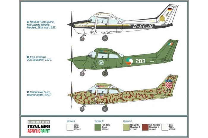 Model Kit letadlo 2764 - CESSNA 172 SKYHAWK - 1987 Landing on Red Square (1:48)