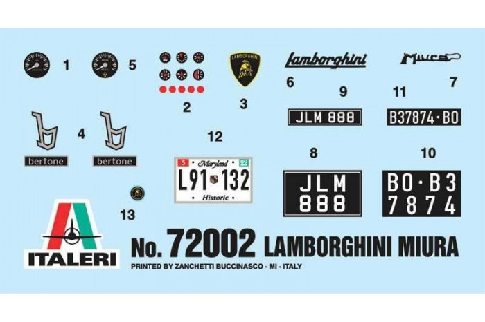 Model Set auto 72002 - LAMBORGHINI MIURA (1:24)