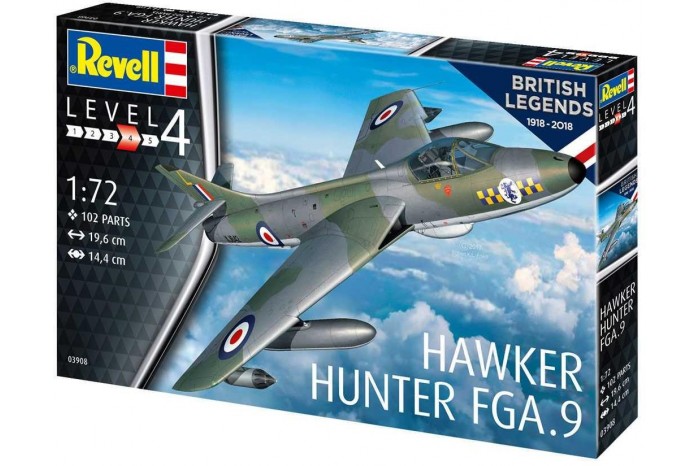 Plastic ModelKit letadlo 03908 - 100 Years RAF: Hawker Hunter FGA.9 (1:72)