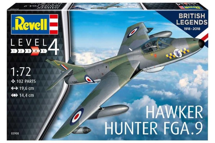 Plastic ModelKit letadlo 03908 - 100 Years RAF: Hawker Hunter FGA.9 (1:72)