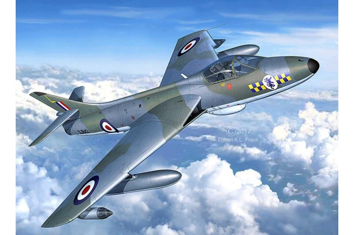 Plastic ModelKit letadlo 03908 - 100 Years RAF: Hawker Hunter FGA.9 (1:72)