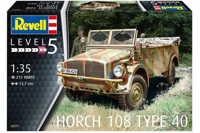 Revell 3271 Kraftwagen Horch 108 Type 40 Militär-Fahrzeug Modell-Bausatz Auto 