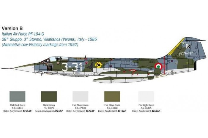 Model Kit letadlo 2514 - F-104 STARFIGHTER G/S - Upgraded Edition RF version  (1:32)