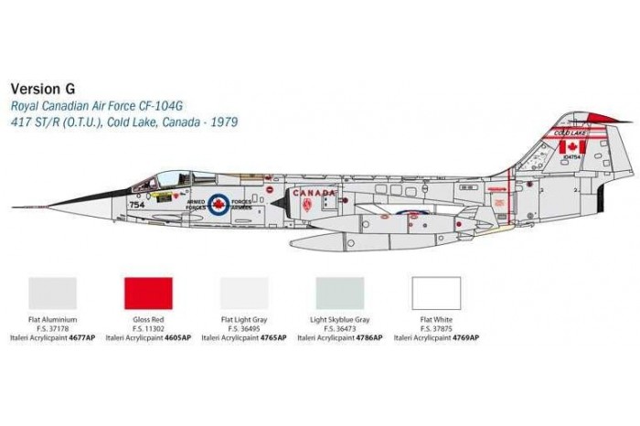 Model Kit letadlo 2514 - F-104 STARFIGHTER G/S - Upgraded Edition RF version  (1:32)