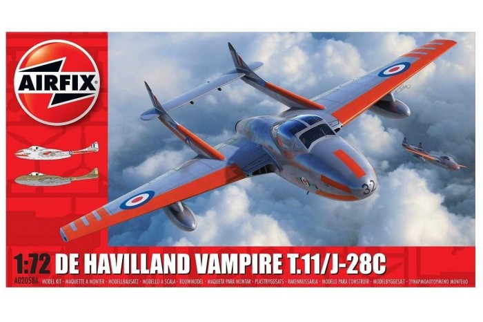 Classic Kit letadlo A02058A - deHavilland Vampire T.11 / J-28C (1:72)