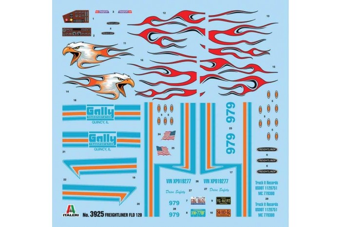 Model Kit truck 3925 - FREIGHTLINER FLD 120 SPECIAL (1:24)