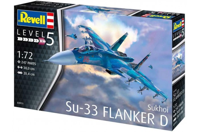 Plastic ModelKit letadlo 03911 - Sukhoi Su-33 Navy Flanker (1:72)