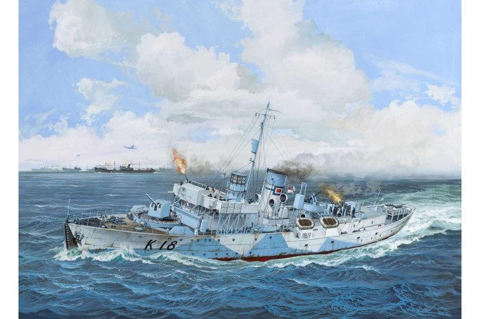 Plastic ModelKit TECHNIK loď 00451 - Flower Class Corvette (1:72)