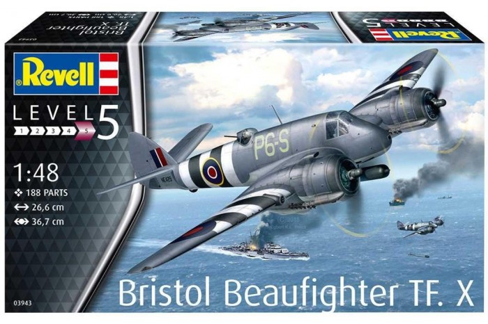 Plastic ModelKit letadlo 03943 - Bristol Beaufighter TF. X (1:48)