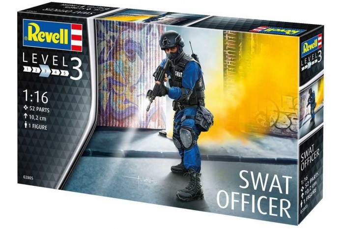 Plastic ModelKit figurka 02805 - SWAT Officer (1:16)