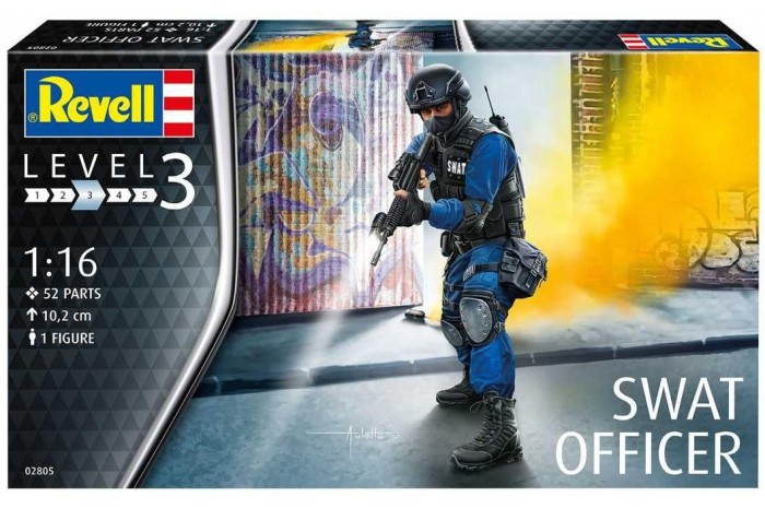 Plastic ModelKit figurka 02805 - SWAT Officer (1:16)