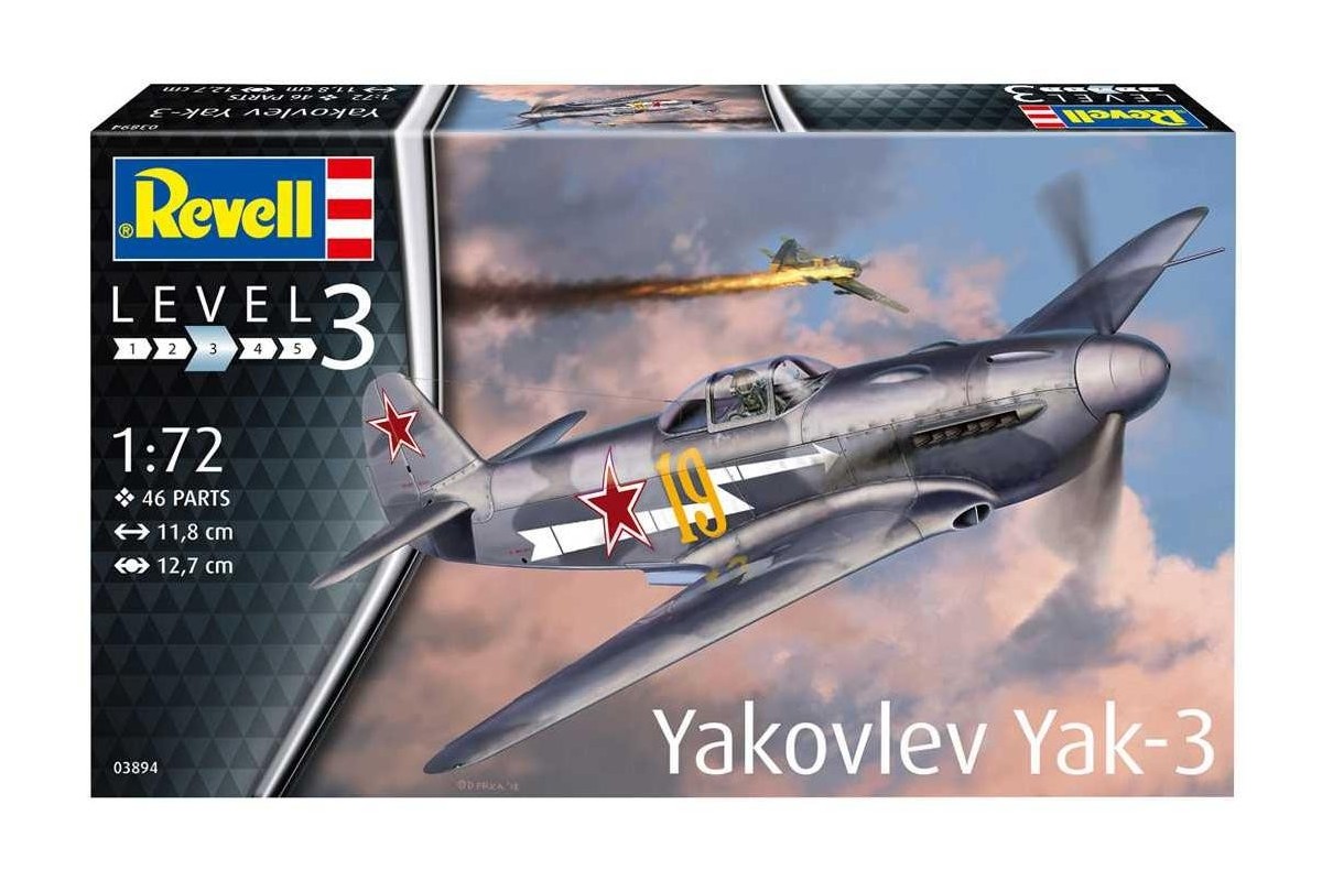 WWII SOVIET YAKOVLEV YAK-3 REVELL 1:72 SCALE PLASTIC MODEL AIRPLANE KIT