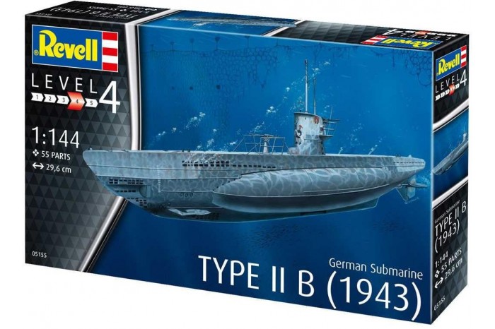 Plastic ModelKit ponorka 05155 - German Submarine Type IIB (1943) (1:144)