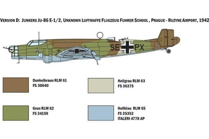 Model Kit letadlo 1391 - JU 86 E1/E2 (1:72)