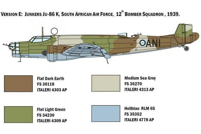 Model Kit letadlo 1391 - JU 86 E1/E2 (1:72)