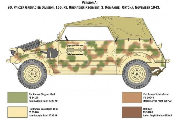 Model Kit military 7405 - Kdf.1 Typ 82 Kübelwagen (1:9)