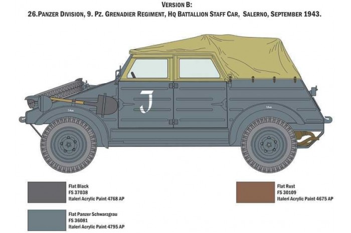 Model Kit military 7405 - Kdf.1 Typ 82 Kübelwagen (1:9)