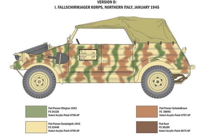 Model Kit military 7405 - Kdf.1 Typ 82 Kübelwagen (1:9)