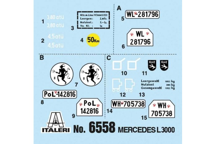 Model Kit military 6558 - Mercedes-Benz L3000 S (1:35)