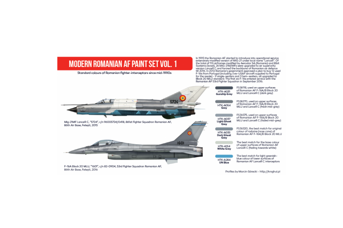 Modern Romanian AF paint set vol. 1 - AS091