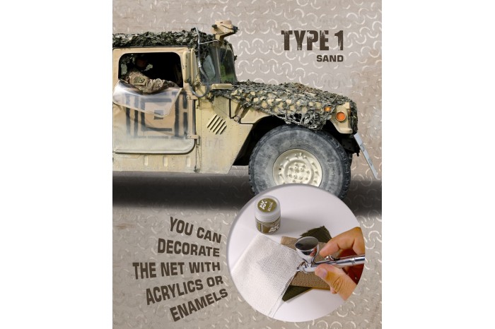 CAMOUFLAGE NET SAND TYPE 1 - AK8059