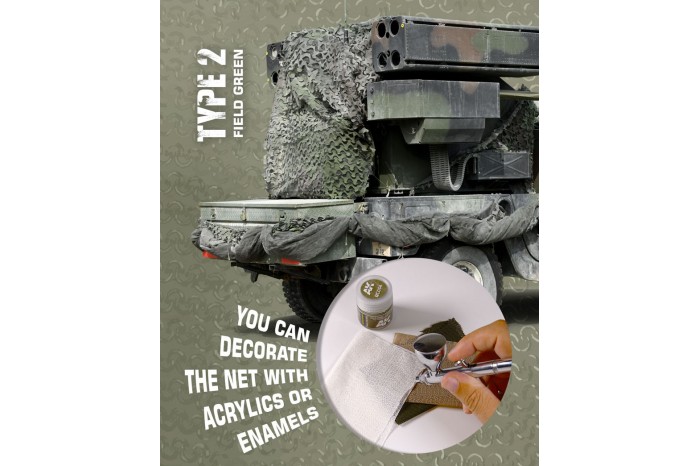 CAMOUFLAGE NET FIELD GREEN TYPE 2 - AK8067
