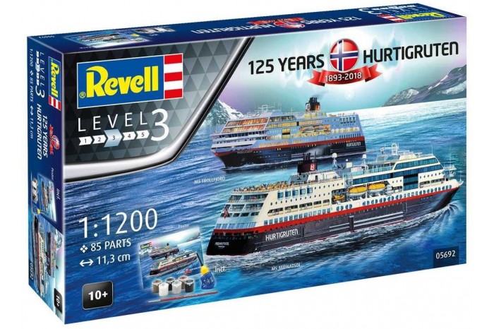 125 Years Hurtigruten TROLLFJORD & MIDNATSOL (1:1200) - 05692