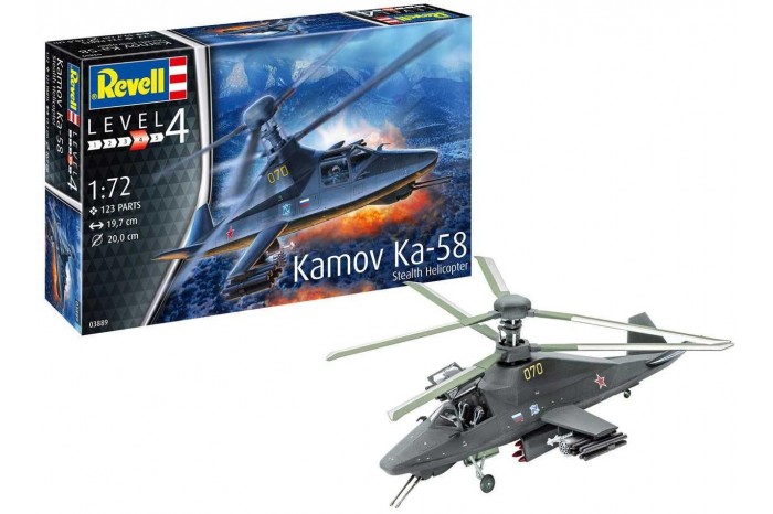 Plastic ModelKit vrtulník 03889 - Kamov Ka-58 Stealth (1:72)