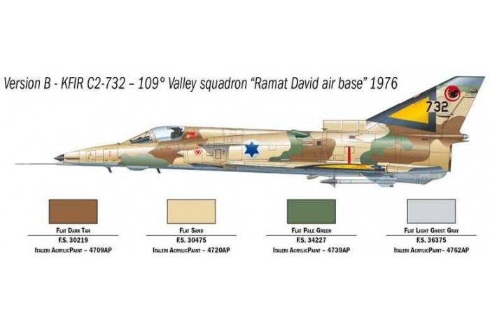 Model Kit letadlo 1408 - Kfir C.2 (1:72)