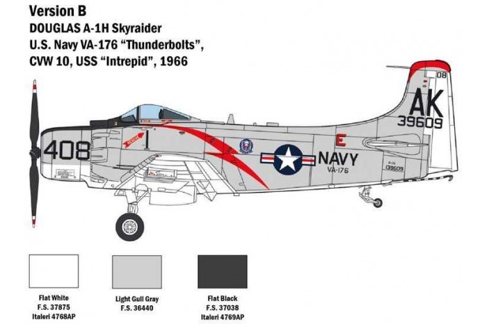 Model Kit letadlo 2788 - A-1H Skyraider (1:48)