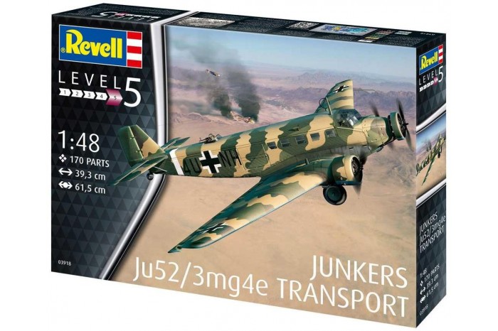 Plastic ModelKit letadlo 03918 - Junkers Ju52/3m Transport (1:48)