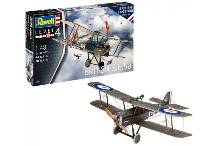 ModelSet letadlo 63907 - British Legends - British S.E. 5a (1:48)