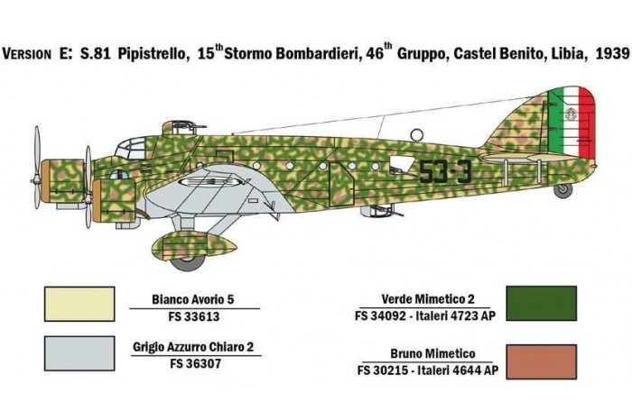 Model Kit letadlo 1388 - SM.81 PIPISTRELLO (1:72)
