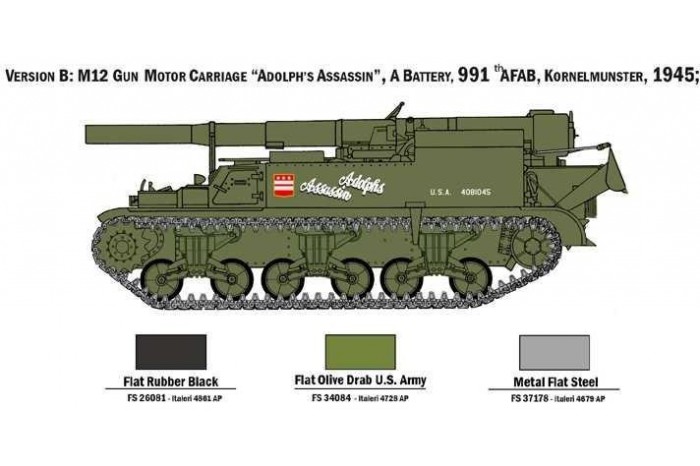 Model Kit tank 7076 - M12 Gun Motor Carriage (1:72)