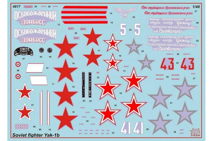 Model Kit letadlo 4817 - YAK-1B Soviet Fighter (1:48)