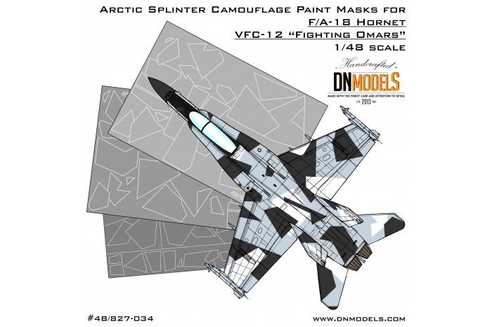 Arctic Splinter Camouflage Paint Mask F/A-18 Hornet 1/48 Aggressor DN Models 