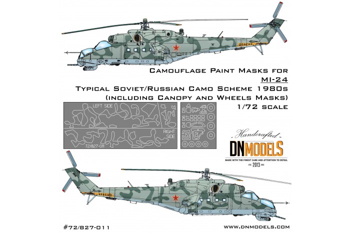 Mask set - Mil Mi-24 Soviet/Russian Camo 1980 (1:72) - 72/827-011