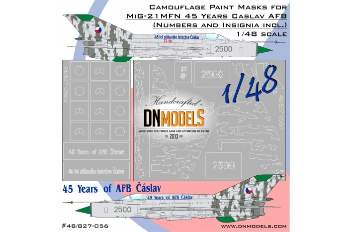 Mask set -  MiG-21MFN Caslav Air Base Czech Tiger Camouflage (1:48) - 48/827-056