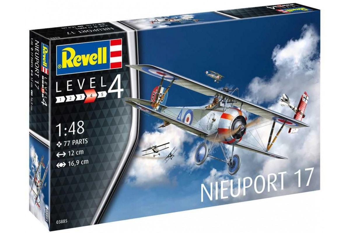 Revell Model Nieuport 17 Level 4 1:48 Model Kit 03885 Paints 