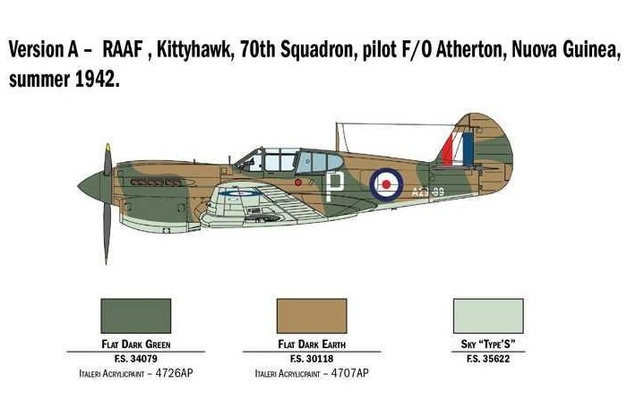 Model Kit letadlo 2795 - P-40E/K Kittyhawk (1:48)