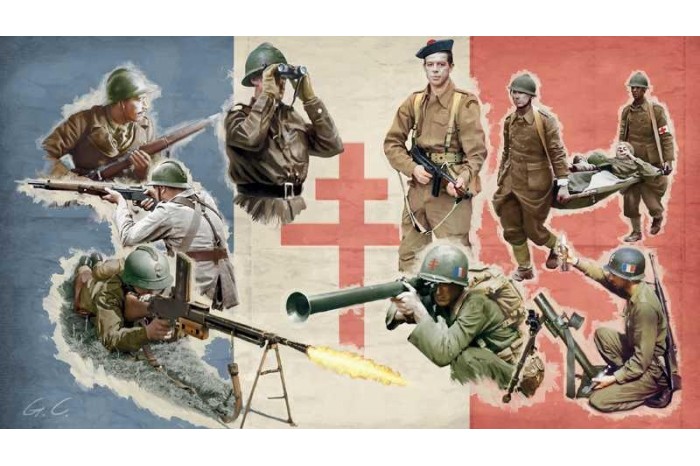 Model Kit figurky 6189 - WWII - Free French Infantry (1:72)
