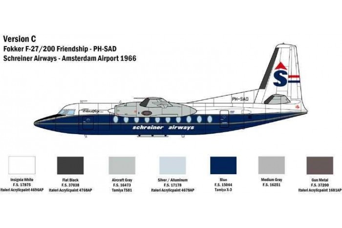 Model Kit letadlo 1430 - Fokker F 27  Friendship (1:72)