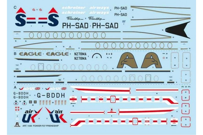 Model Kit letadlo 1430 - Fokker F 27  Friendship (1:72)