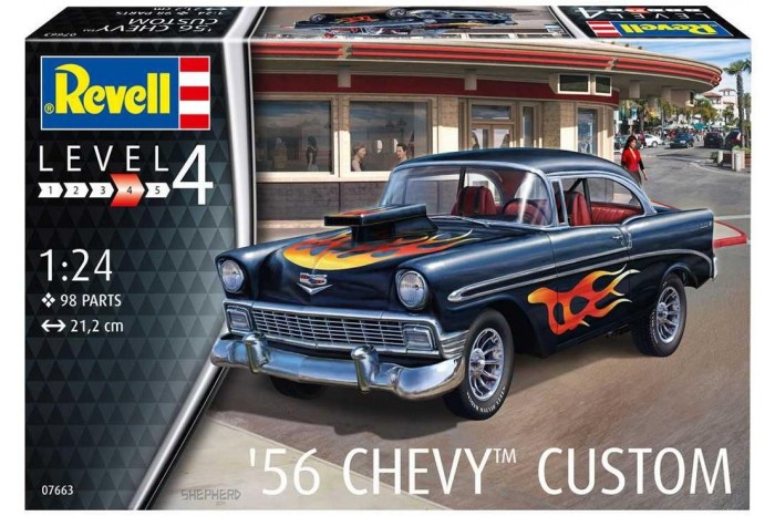 ModelSet auto 67663 - '56 Chevy Customs (1:24)