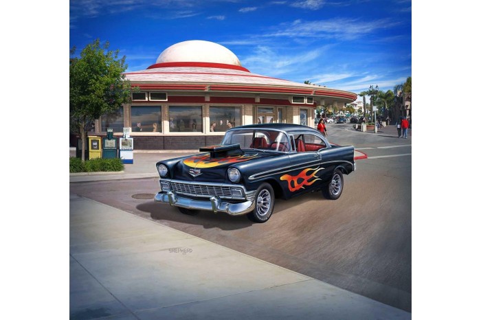 ModelSet auto 67663 - '56 Chevy Customs (1:24)