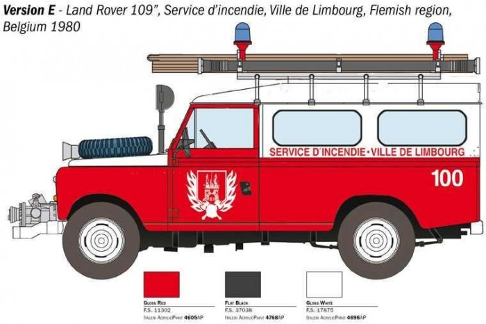 Model Kit auto 3660 - Land Rover Fire Truck (1:24)